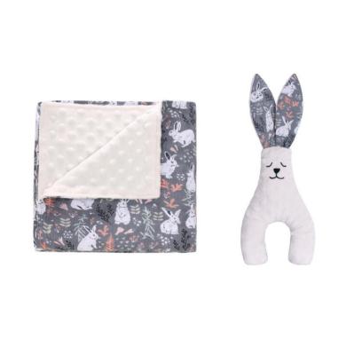 China ISS Hot Selling Cuddly Toy Bunny Cuddle Folded Infant Toy Set Baby Newborn Gift for sale