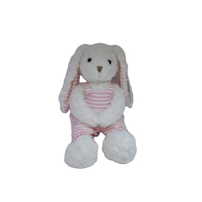 China Eco-Friendly Plush Toy Bunny Long Ear Color Stuffed Bunny Animal Plush Bunny Soft Toy 2022 30cm Flower Easter Bunny for sale