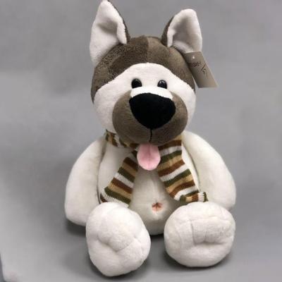 China High Quality Black Wolf Plush Toy Soft Stuffed White Wolf Plush Toy Baby Gift for sale