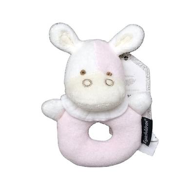 China 2021 Hot Selling Newborn Newborn STUFFED Amazon Baby Cow Rattle Toy Velvet Plush Rabbit Rattle Hand Bell Gift for sale