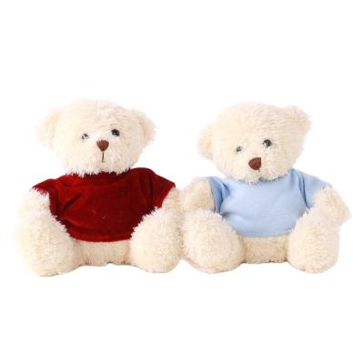 China Customized Logo Plush Teddy Bear With T Shirt Promotional Gift Stuffed Bear Toys for sale