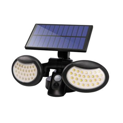 China Home Solar Powered Rotatable Head Outdoor Road System 3 Wall Street Induction Lamp Light Yard Solar Led Street Light for sale