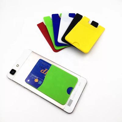 China For Phone Holder Wholesales Custom Silicone Cell Phone Credit Card Holder Mobile Wallet for sale