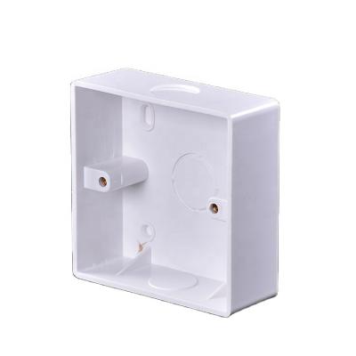 China PVC Junction Boxes Two 86 Type Electrical Electrical Flame-Retarded Type Wall Switch Outlet Box Bottom Mounted for sale