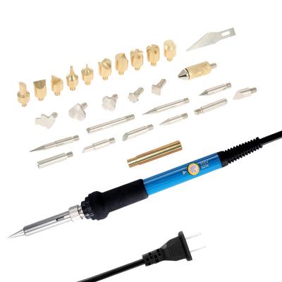 China Wood Woodburning Basic Electric Adhesive Pen Set Welding Tips Welding Kit Burning Embossing for sale