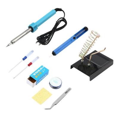 China Small Work Adhesive Electric Soldering Iron 9 Pieces Set 60w Best 220 Volt Soldering Kit for sale