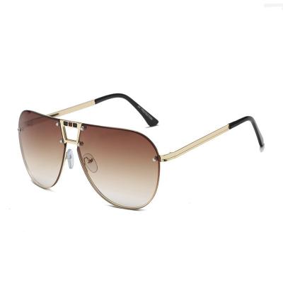 China Big frame men's sunglasses pilot men's sunglasses 2022 new polarized retro fashion sunglasses metal frame women for sale