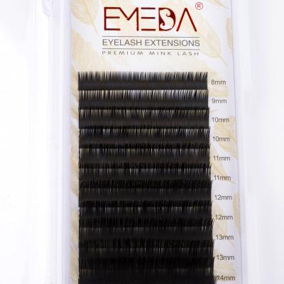 China High Quality Custom Silk Soft Hair Grafted Eyelashes Flexible Super Mink Eyelash Extension Logo Protein Eyelashes for sale