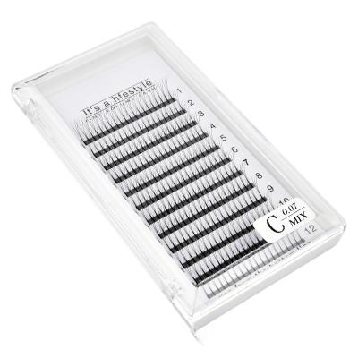 China Super Flexible Root 3P Base Stick 0.07mm D Shaping Planting Long Hair Rod Natural Flower False Eyelashes Maker for sale