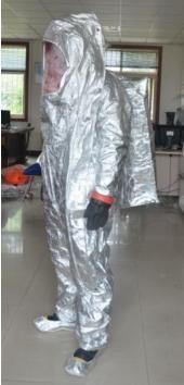 China Acid Proof Fire Resistant Suit Modified PVC Double Coated Fabric For Firefighter Protection for sale