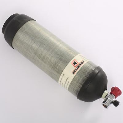 China Compressed Air 9L Carbon Fiber 300 Bar SCBA Cylinder With Inhalation Resistance for sale