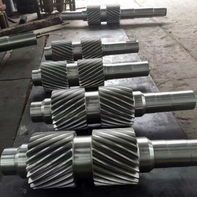 China 40CrNiMoA Steel Double Helical Spline Shaft 12 Module OEM for sale