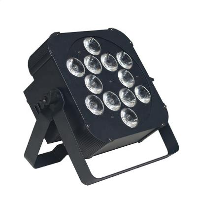 China Professional High Power LED Par Light 12x18W RGBWAUV 6IN1 LED Flat Indoor Par Box Uplights for sale