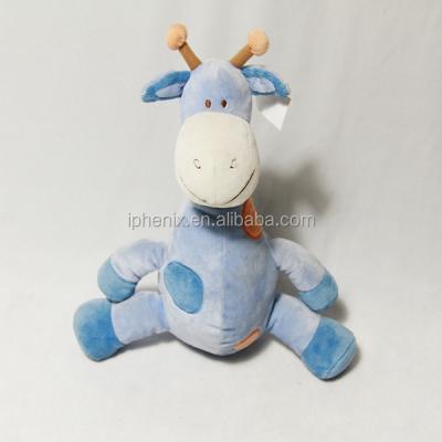 China Cartoon Giraffe Cartoon Toy Factory Direct Sale Blue Giraffe Stuffed Plush Soft Toys For Children As Gifts for sale