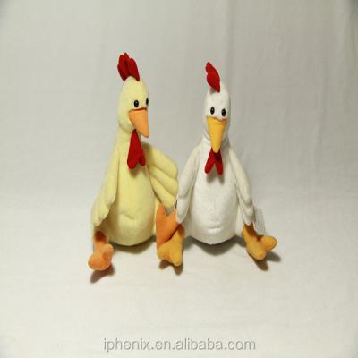 China Funny Soft Stuffed Yellow Cartoon Toy Plush Rooster Chicken Toys For Children for sale