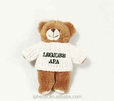 China Cheap Custom Stuffed Plush Toy Factory Sale Plush Sweater Bear Key Chain Plush Toy Keychain for sale