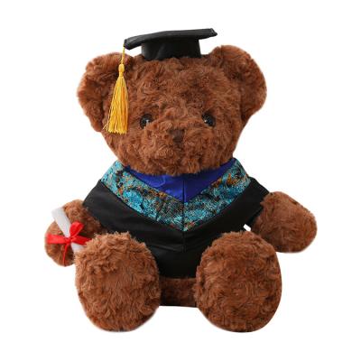 China Custom Made Eco-Friendly Teddy Bear Plush Toy Graduation Gifts Soft Cute Graduation Bear Plush Toy for sale