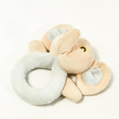 China Soft Toy Animal Designed Soft Baby Rattle Squeaker Plush Toys for sale