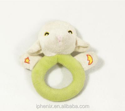 China Plush Sheep Toy Soft Baby Rattle Toy Soft Plush Baby Rattle for sale