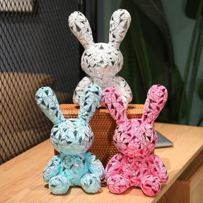 China Creative Bear Cartoon Toy Sparkling Candy Bunny Plush Doll White/Pink/Blue Rabbit Toys Lovely Candy Rabbit Key Chain Animal Toy for sale