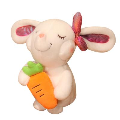 China Bear Cartoon Toy Easter Custom Cute White Rabbit Ear Long Stuffed Plush Toys Bunny Dolls With Carrot /Stars Kids Gifts for sale