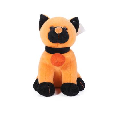 China High Quality Eco-friendly Custom Design Halloween Cotton Cute Orange Dog Doll Small Plush Toys for sale