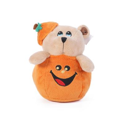 China New Arrival Hot Sale Eco-friendly Halloween Stuffed Pumpkin Little Dog Plush Toys for sale