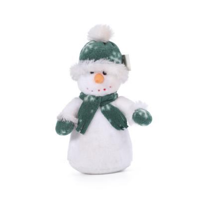 China Bulk Gift Snowman Christmas Plush Eco-friendly Promotional Toys Soft Toy Snowman With Hat /Scarf for sale