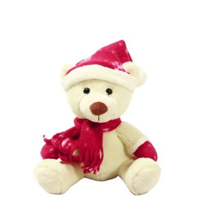 China Eco-Friendly Stuffed Plush Teddy Bear Kids Toys Xmas Stuffed Bear Lovely Christmas Teddy Bear Kids Toys for sale