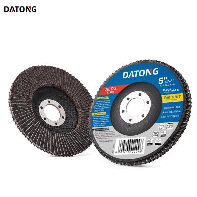 China High Efficiency Datong Factory Fin Wheel 150x22mm Flap 6x7/8inch Disc Density Calcined For Metal Grinding Wheel for sale