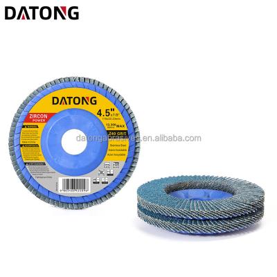 China Datong Factory 115x22mm High Efficiency Flap Ceramic Disc Wheel Abrasive Cloth 4-1/2x7/8inch Grinding Wheel For Metal Steel for sale