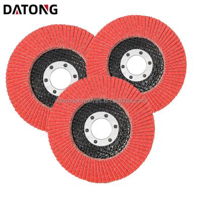 China Datong Factory 5*7/8 Inch 125*22mm Cloth Flap Polishing Ceramic Disc Metal Grit Grinding Wheel Abrasive Grinding Wheel 36 for sale