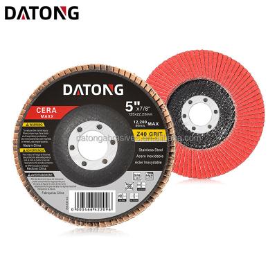 China Datong Factory 180x22mm Cloth 7x7/8inch Ceramic Fin Polishing Disc Metal Grind Abrasive Grinding Wheel 36 For Metal And Stainless Steel for sale