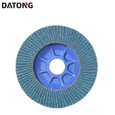 China Stainless Steel Premium Coated Zirconia Fin Disc 125mm Grit 100 Grit With Plastic Backing For USA Market Grit 100 for sale