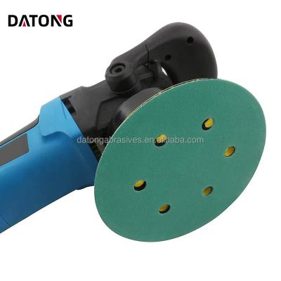 China Datong Factory Price High Quality Metal Abrasives 6inch 6 Holes Ceramic Sanding Disc for Metal and Wood Grit 400 for sale