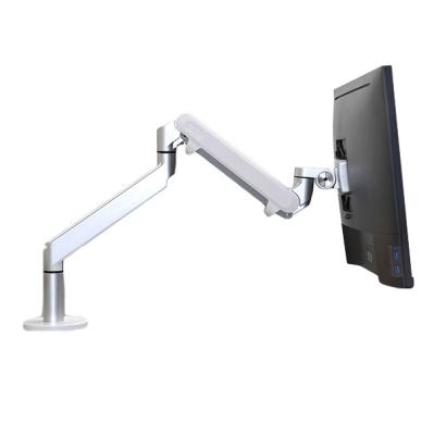 China Premium Aluminum Alloy Spring Gas Monitor Mount Arm For 17-32 Inch Single Screens In Silver And Dark Gray for sale