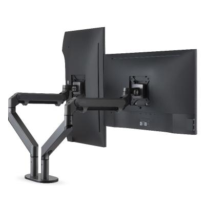 China â ‰ ¤ 87mm Adjustable Arm Height Dual Monitor Desktop Monitor Mount Fits for 2 Computer Monitors 17 to 32 inch for sale