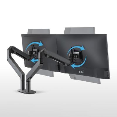 China â ‰ ¤ 87mm Adjustable Dual Monitor Arm Spring Monitor Desk Mount With C Clamp for sale