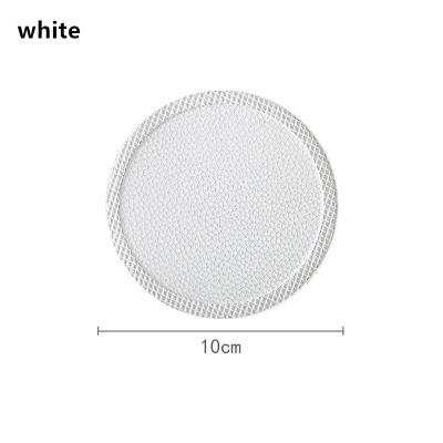 China Durable High Quality PU Leather Coaster Tableware Around 10CM Coaster Bar Restaurant Cafe Drink Mat Heat Resistant Non-slip Place Mat for sale