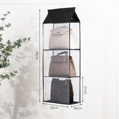 China Viable Portable Foldable Hanging Hanging Cosmetic Bag Cloth Toiletry Bag Organizer Suitcase Makeup Handbag Organizer for sale