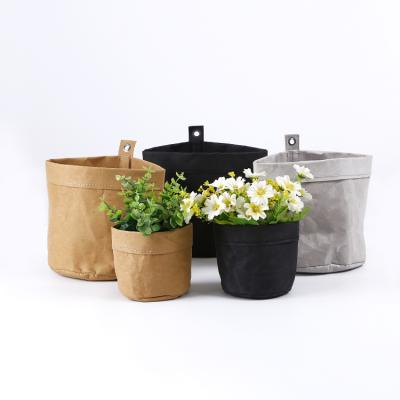 China Durable Brown Washable Kraft Paper White Black Washable Plant Mushroom Grow Bag For Home Storage Bag for sale