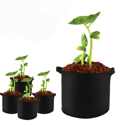 China Breathable Wholesale OEM Non Woven 1 3 5 7 10 15 20 25 30 40 50 75 Gallon Garden Plant Growing Bags For Vegetable for sale