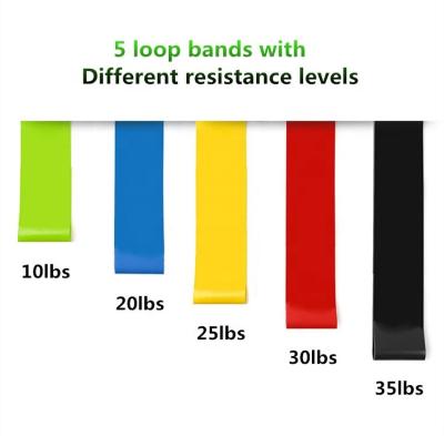 China Fitness Exercise Fitness Assistance Building Power Resistance Bands Strength Training Mini Loop Fitness Bands for sale