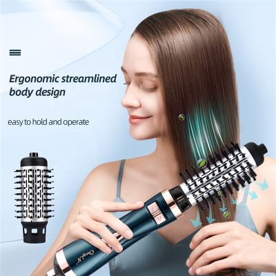 China Ceramic Factory Manufactured Streamlined Body Ergonomic Design 2 Speed ​​And 3 Heat Settings Multifunctional Hair Dryer Brush for sale