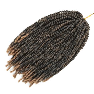 China Synthetic Braiding Hair Curly Braid Spring Twist Crochet Hair Extension Ombre Spring Twist Braiding Hair Braids Nubian Twist for sale