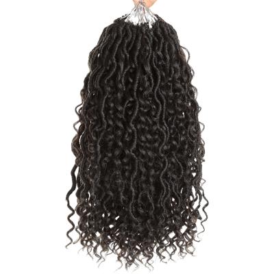 China Soft Curly Braids Hair Weaves Curly Faux Locs Crochet Hair Extension For Black Women for sale