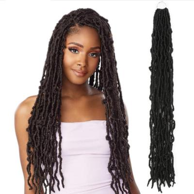 China Soft Curly Hair Dread Crochet Hair Goddess Faux Locs Crochet Braids NU Synthetic Hair Locs Crochet Hair Extensions for sale