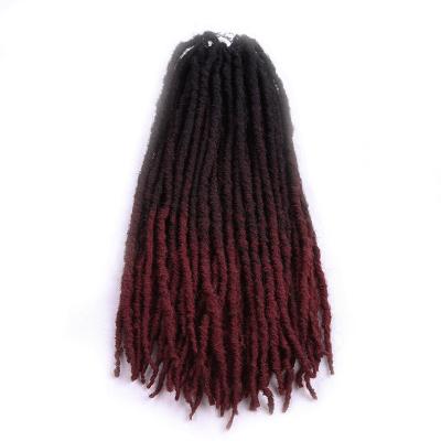 China Black Synthetic Braiding Insect Locs Ombre Heat Resistant Color Hair Extensions Roots 18Inch 18 Curly Faux Locs Crochet Braids for sale