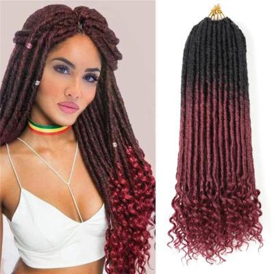 China Goddess Soul Locs Hot Selling Deep Loop 20 Inch Goddess Locs Crochet Braiding Hair Extensions Faux Locs Deep Loop Synthetic Hair Wholesale for sale