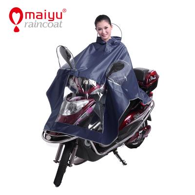 China Hidden Sewn In Hood Adult Waterproof Material Scooter Rain Riding Cover for sale